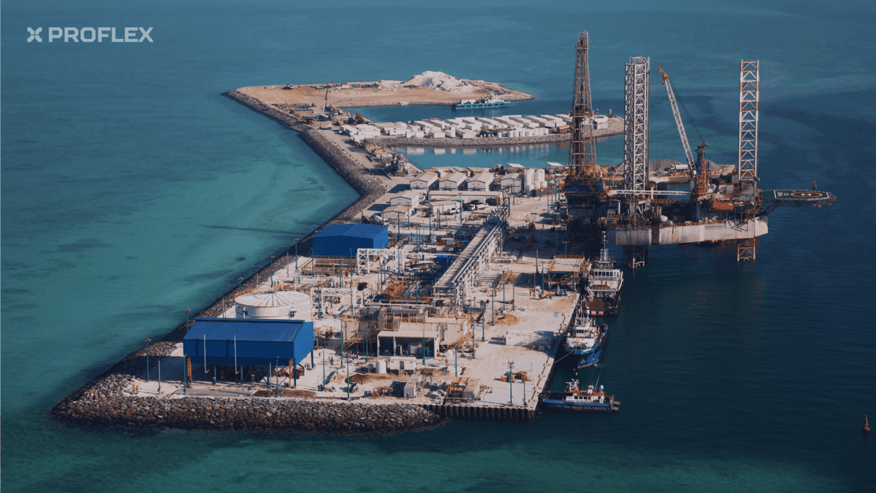 Prometheus contribution to Dalma Gas Development Project in Abu Dhabi through the design of n. 91 flexible fire-protection jackets (ProFlex)
